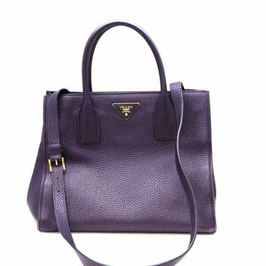 Prada Vitello Daino leather satchel Shoulder Bag Purple